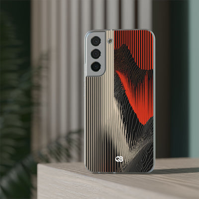 Red Lite Phone Case for Samsung - Crimson Pulse Topo