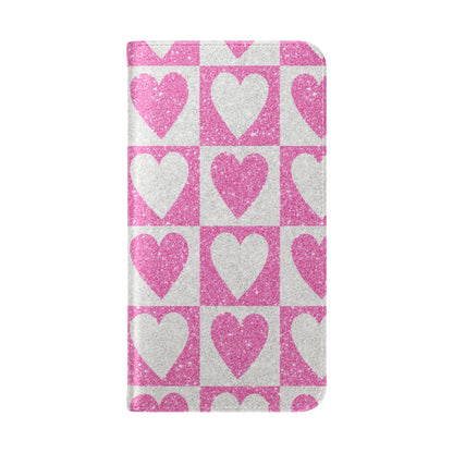 Glitter Heartgrid - Samsung S23+ Case - Wallet