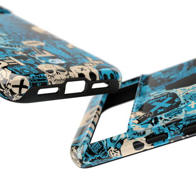 Electric Skull Graffiti · Tough Phone Case for Pixel ·  Blue