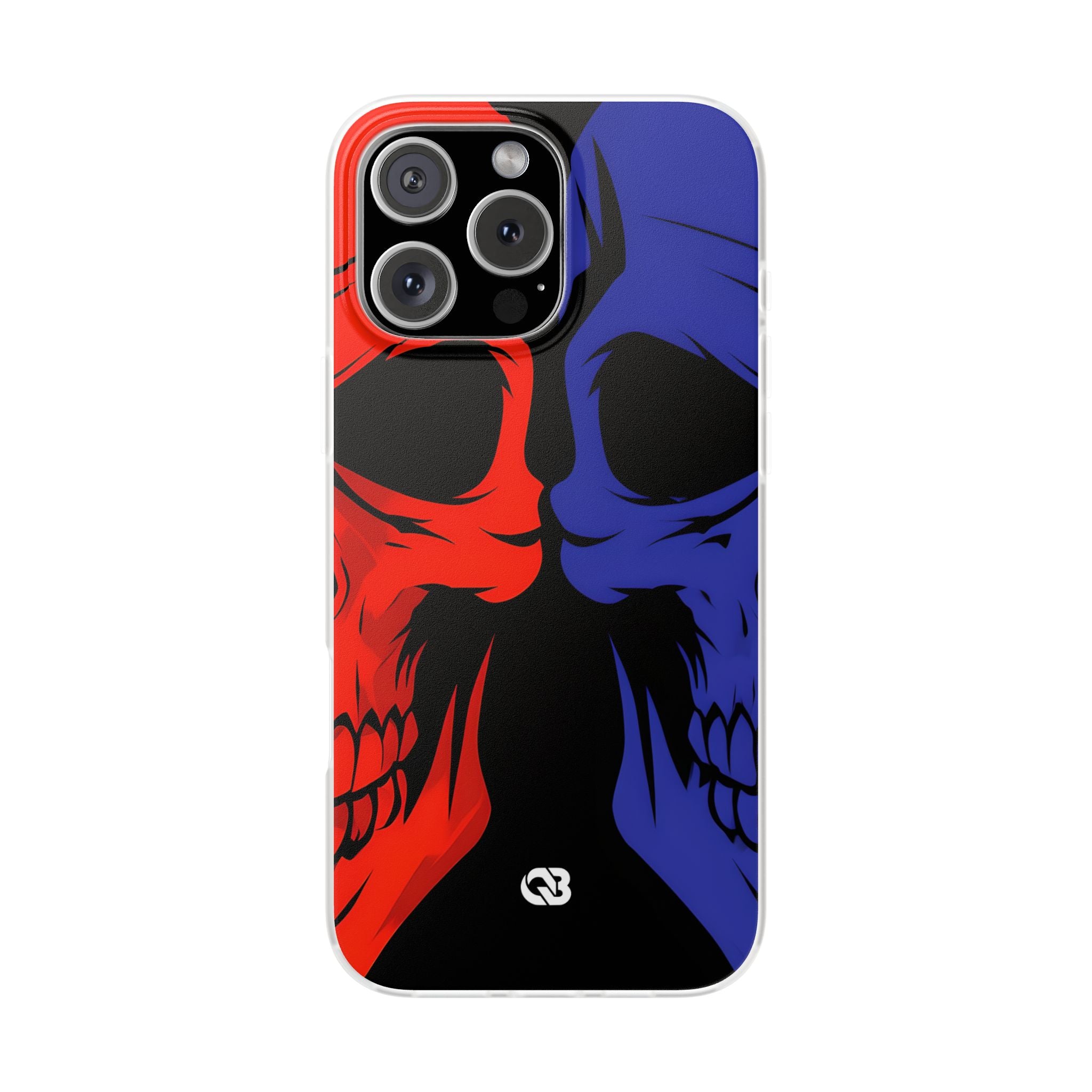 Crimson Cobalt Skulls · Soft Phone Case for iPhone