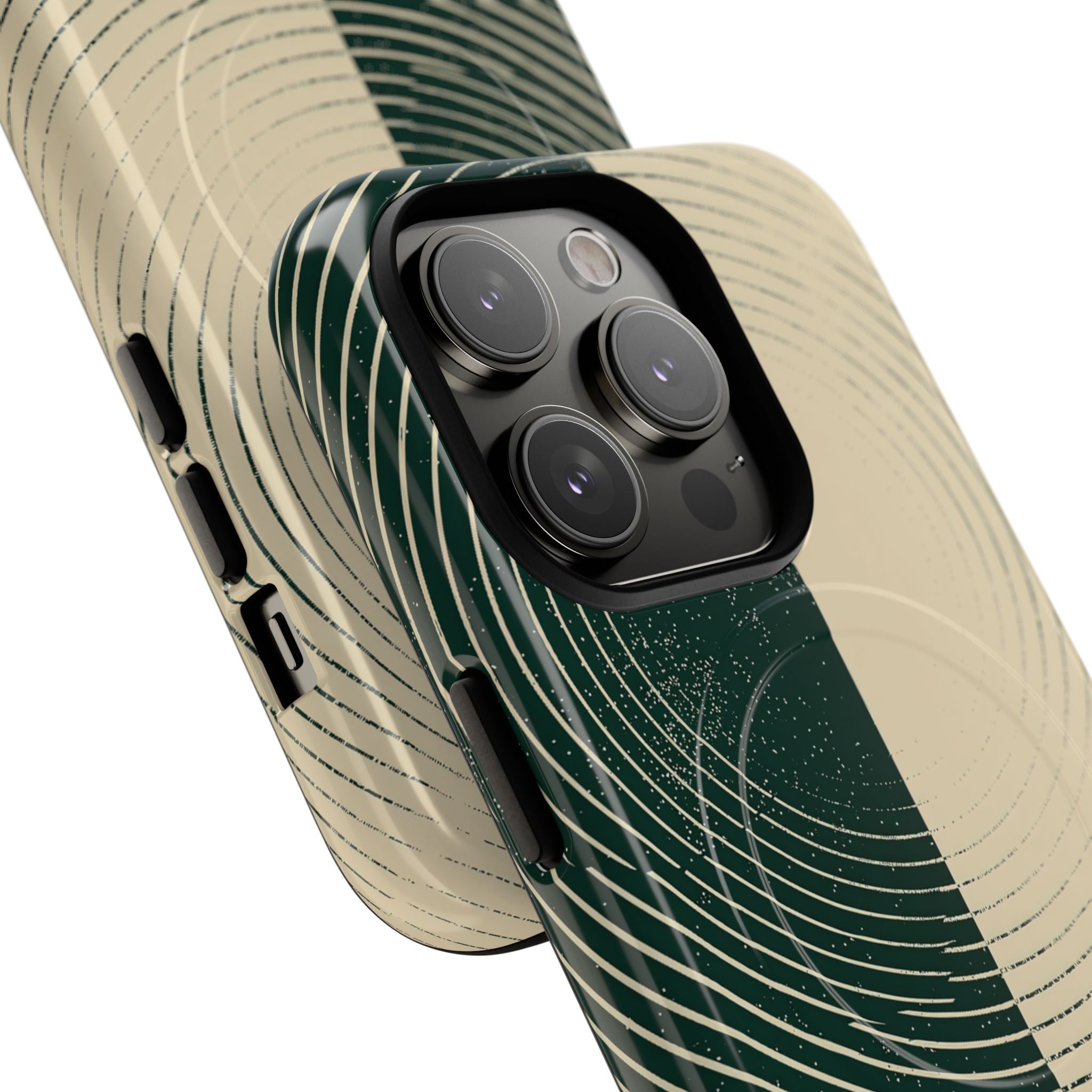 Green Tough 2.0 Magsafe Phone Case for iPhone - Evergreen Split Grain