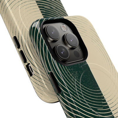 Green Tough 2.0 Magsafe Phone Case for iPhone - Evergreen Split Grain