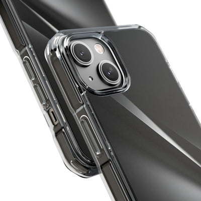 Obsidian Ridge · Clear Impact Magnetic Phone Case for iPhone ·  Black