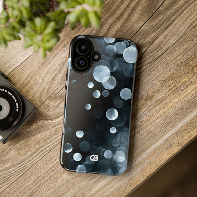 Black Tough Phone Case for iPhone - Silver Orbit Glow