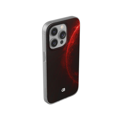Red Lite Phone Case for iPhone - Solar Crimson Flare