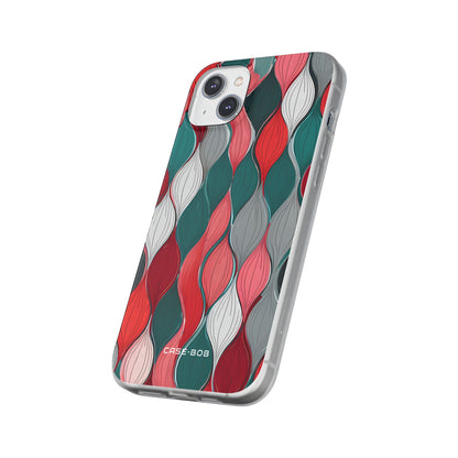 Leaf Cascade Teal iPhone 14 Plus Case - Soft
