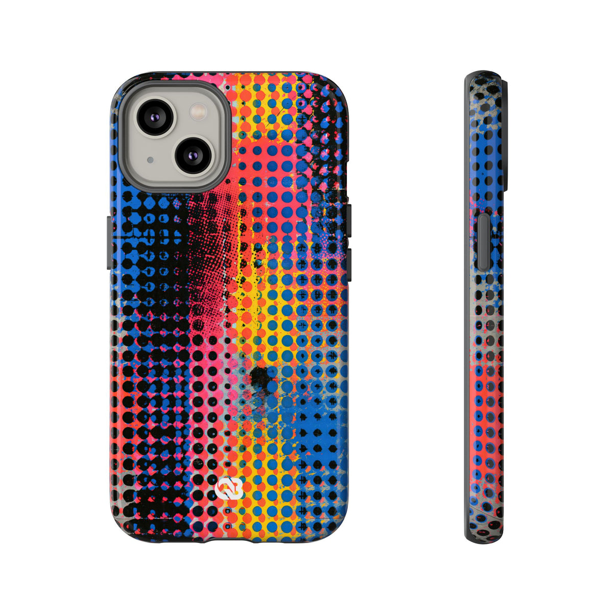 Chromatic Halftone Grid · Tough Phone Case for iPhone · Blue