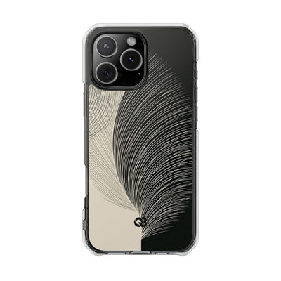 Beige Impact MagSafe Phone Case for iPhone - Obsidian Cream Plume