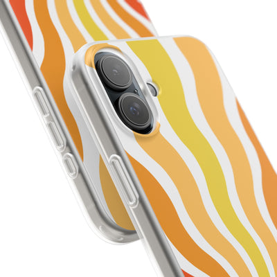 Amber Solar Waves · Soft Phone Case for iPhone