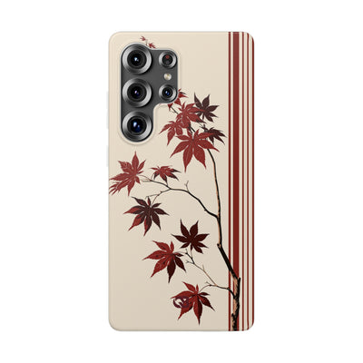 Red Lite Phone Case for Samsung - Crimson Momiji Stripe