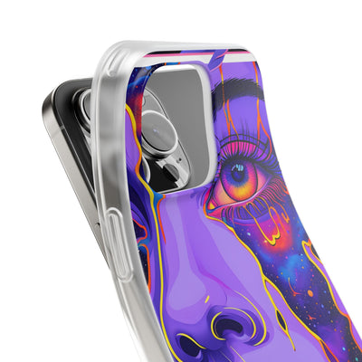 Violet Cosmic Gaze · Soft Custodia per iPhone