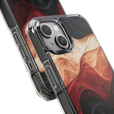 Ember Wave Dispersion · Clear Impact Magnetic Phone Case for iPhone · Red