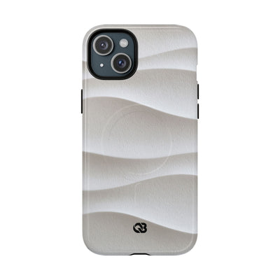 White Tough 2.0 Magsafe Phone Case for iPhone - Arctic Flow Ridges