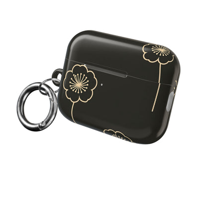 Nocturne Bloom Contours · Hard Case for AirPods & AirPods Pro · Black