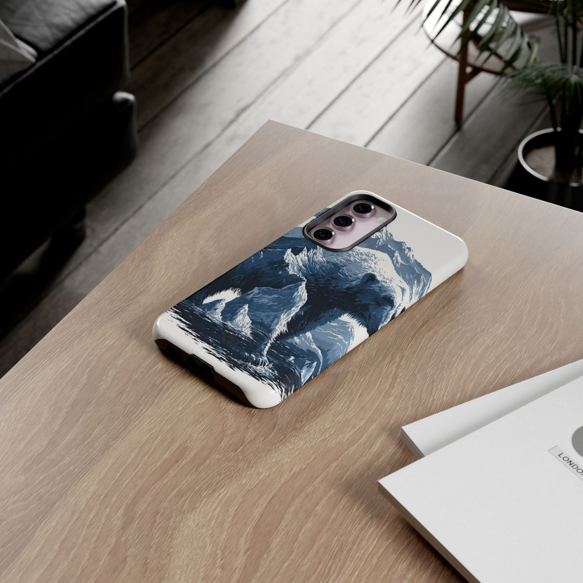Fjord Summit Bear · Tough Phone Case for Samsung · Blue