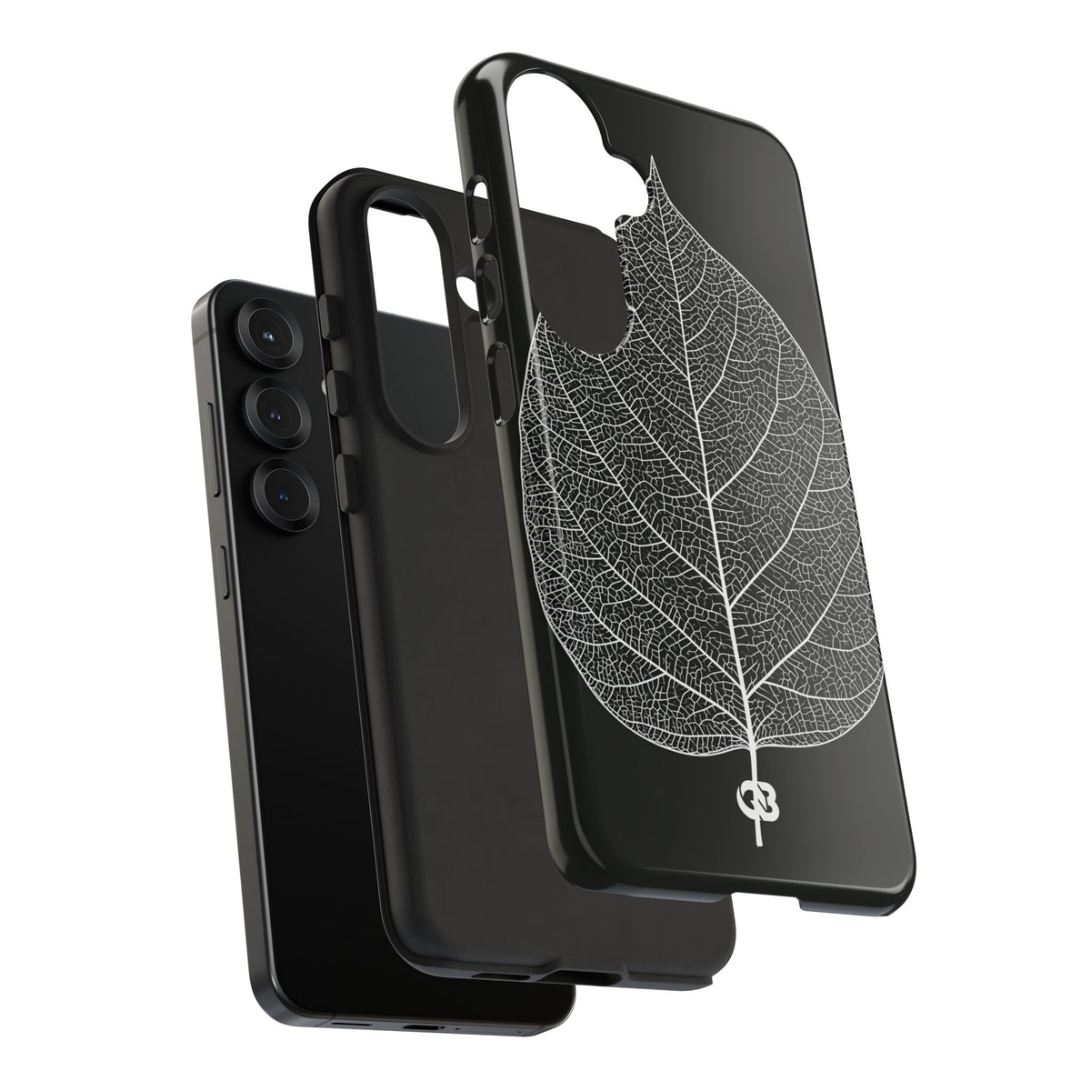 Monochrome Leaf Skeleton · Tough Phone Case for Samsung · Black