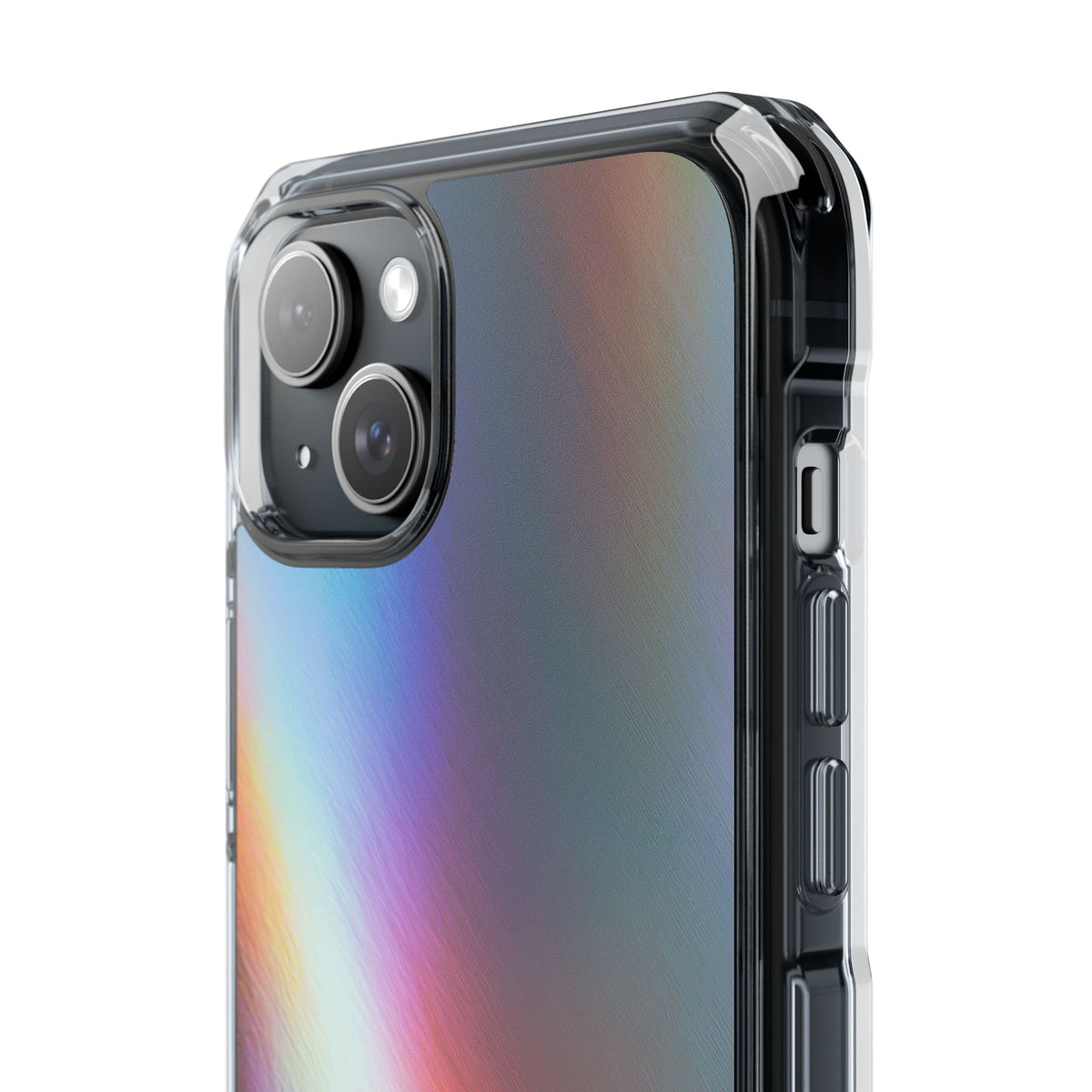 Prismatic Ray · Clear Impact Magnetic Phone Case for iPhone · Blue
