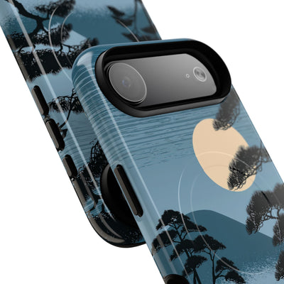 Blue Tough 2.0 Magsafe Phone Case for iPhone - Midnight Kyoto Pine