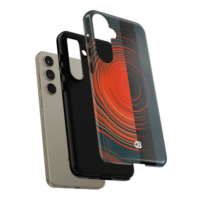 Teal Tough Phone Case for Samsung - Burnt Slate Radial