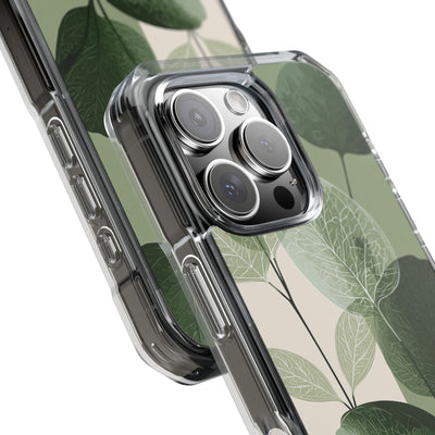 Green Impact MagSafe Phone Case for iPhone - Sage Leaf Skeletals