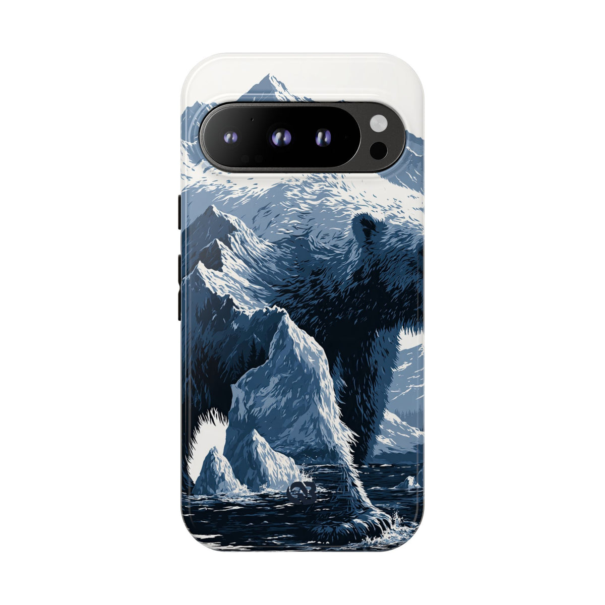 Fjord Summit Bear · Tough Phone Case for Pixel ·  Blue