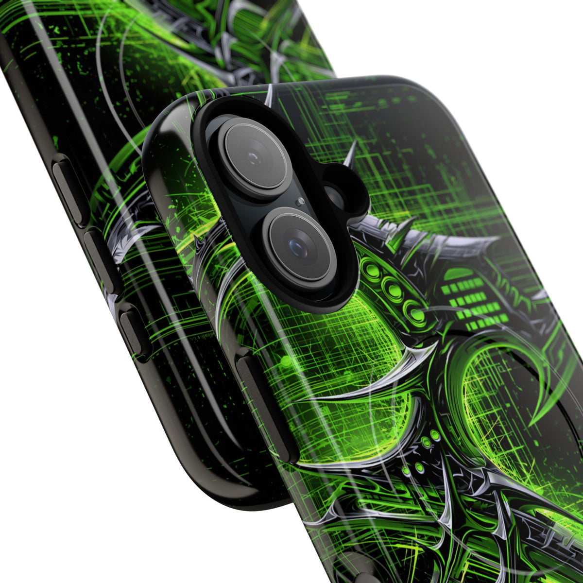 Cyber Sigil Grid · Tough 2.0 Magnetic Phone Case for iPhone · Green