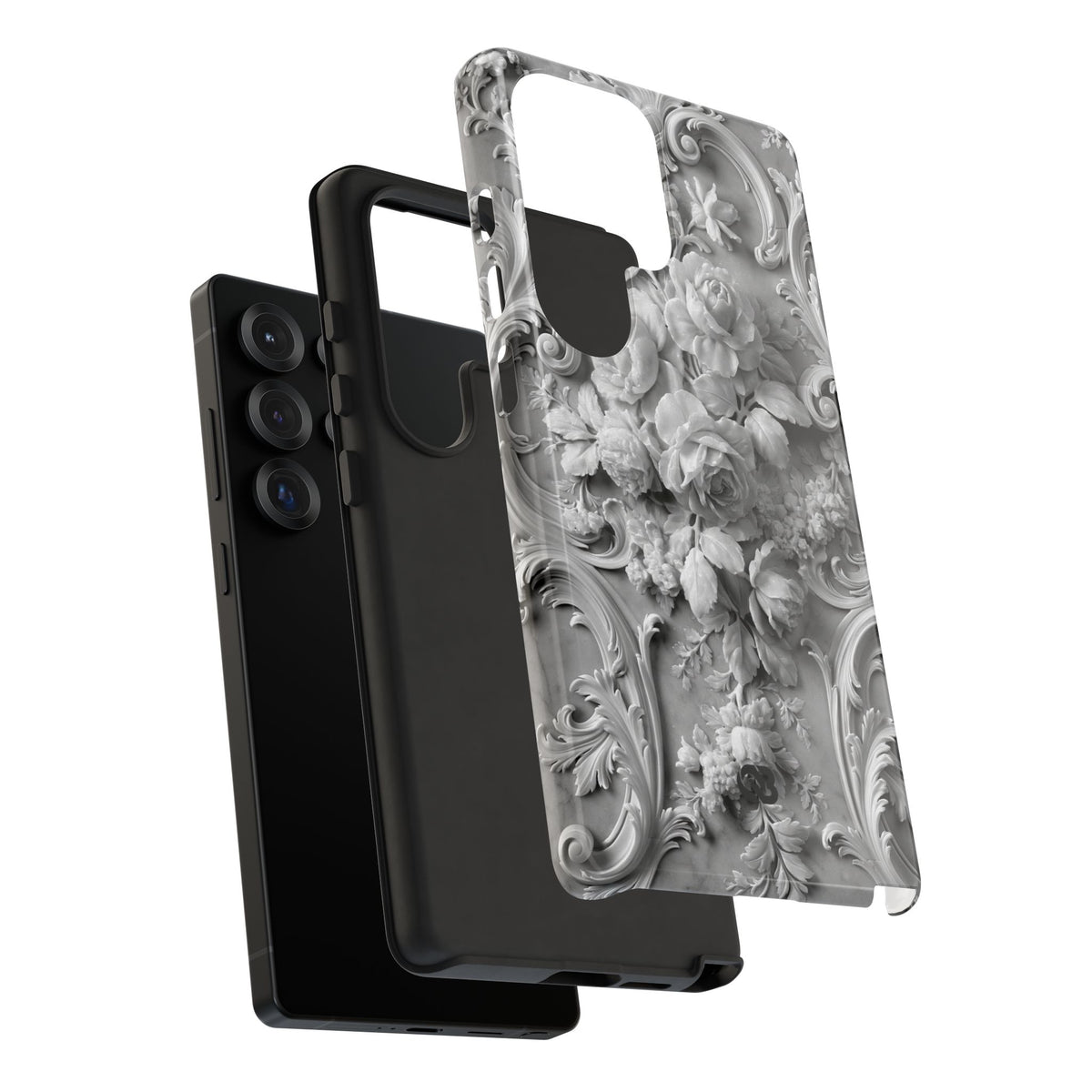Rococo Marble Rose · Tough Phone Case for Samsung · White