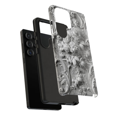 Rococo Marble Rose · Tough Phone Case for Samsung · White
