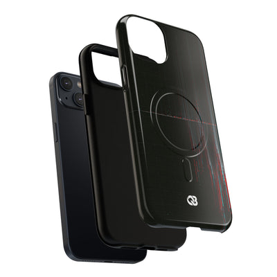 Black Tough 2.0 Magsafe Phone Case for iPhone - Corrupted Data Stream