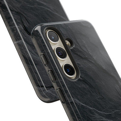 Black Tough Phone Case for Samsung - Midnight Slate Ridge