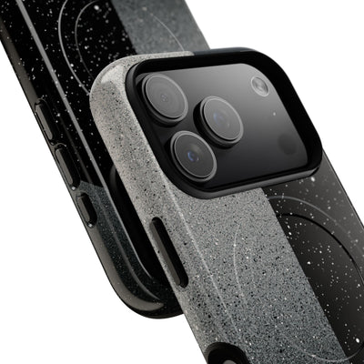 Black Tough 2.0 Magsafe Phone Case for iPhone - Lunar Static Orbit