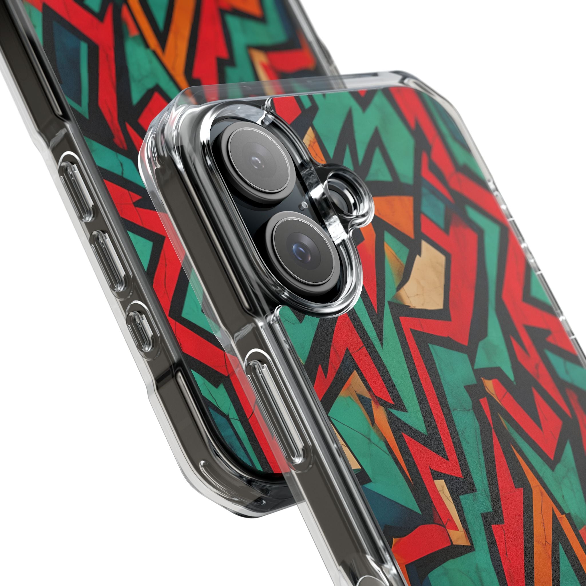 Jagged Teal Static · Impact Phone Case for iPhone · Magsafe