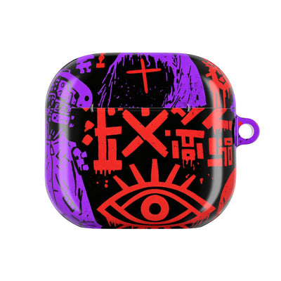 Underground Cyber Glyphs · Hard Case for AirPods & AirPods Pro · Black