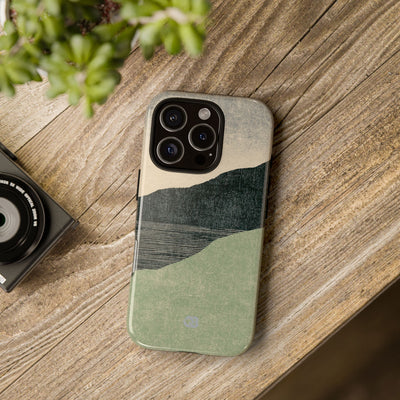 Green Tough Phone Case for iPhone - Moss Ridge Grain