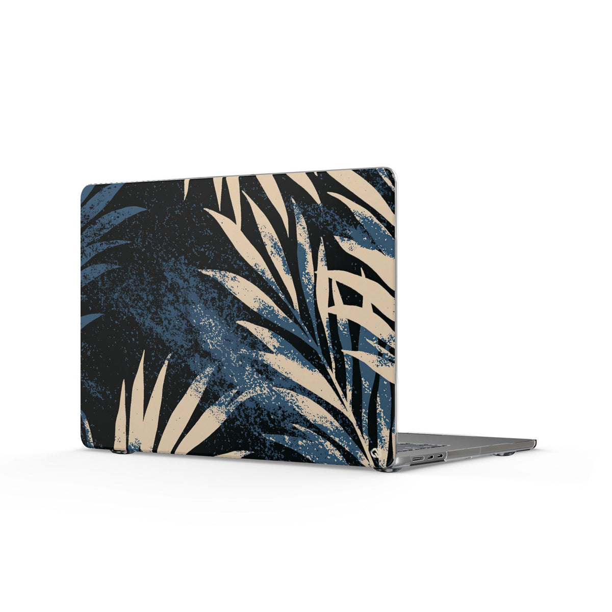 Indigo Palm Horizon · Clear Hard Case for MacBook · Blue