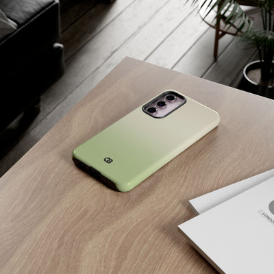 Green Tough Phone Case for Samsung - Bone Sage Fade
