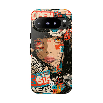 Shibuya Street Collage · Tough Phone Case for Pixel ·  Red