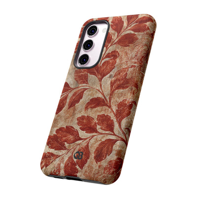 Terracotta Botanical Fresco · Tough Phone Case for Samsung · Red