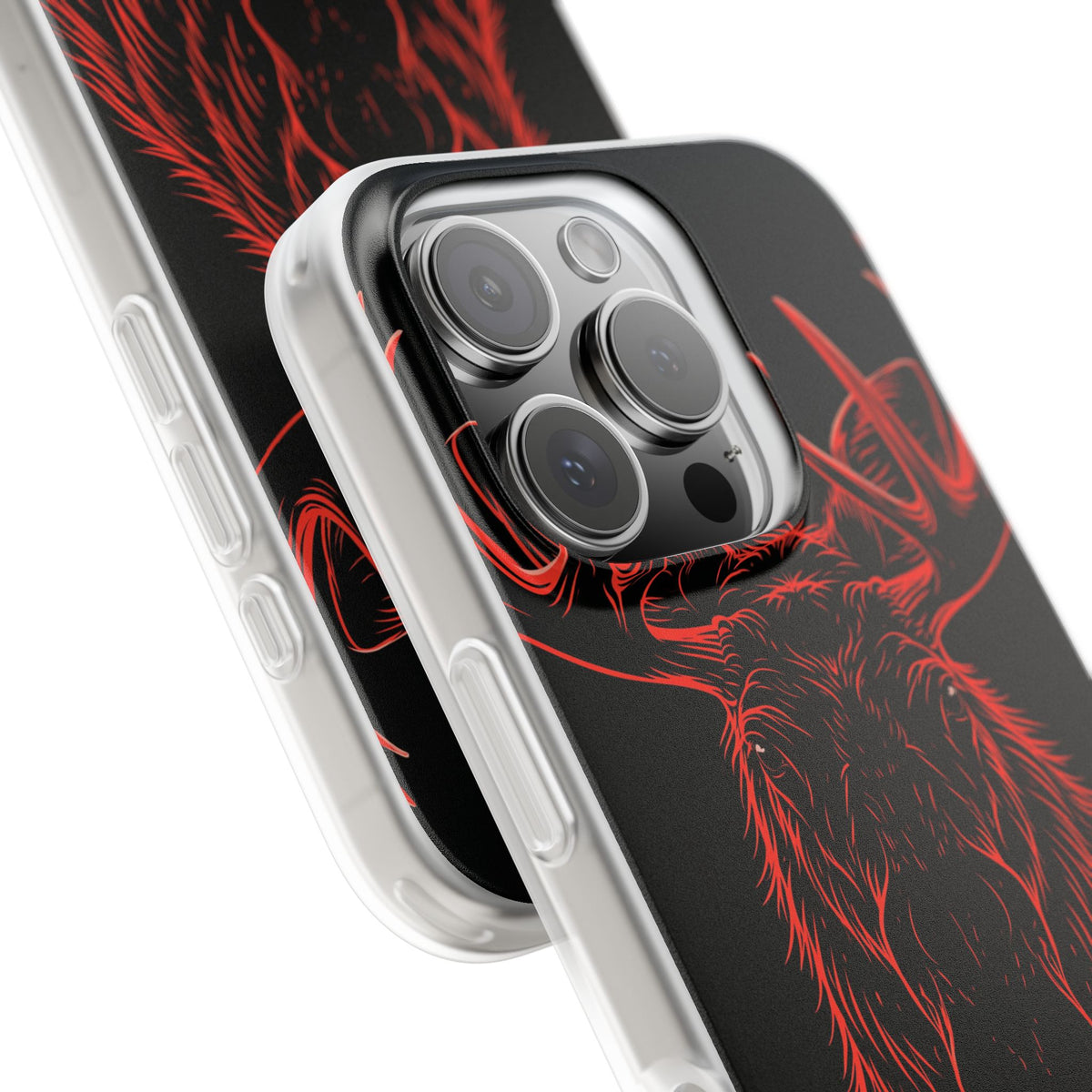 Crimson Horizon Moose · Lite Phone Case for iPhone ·  Black