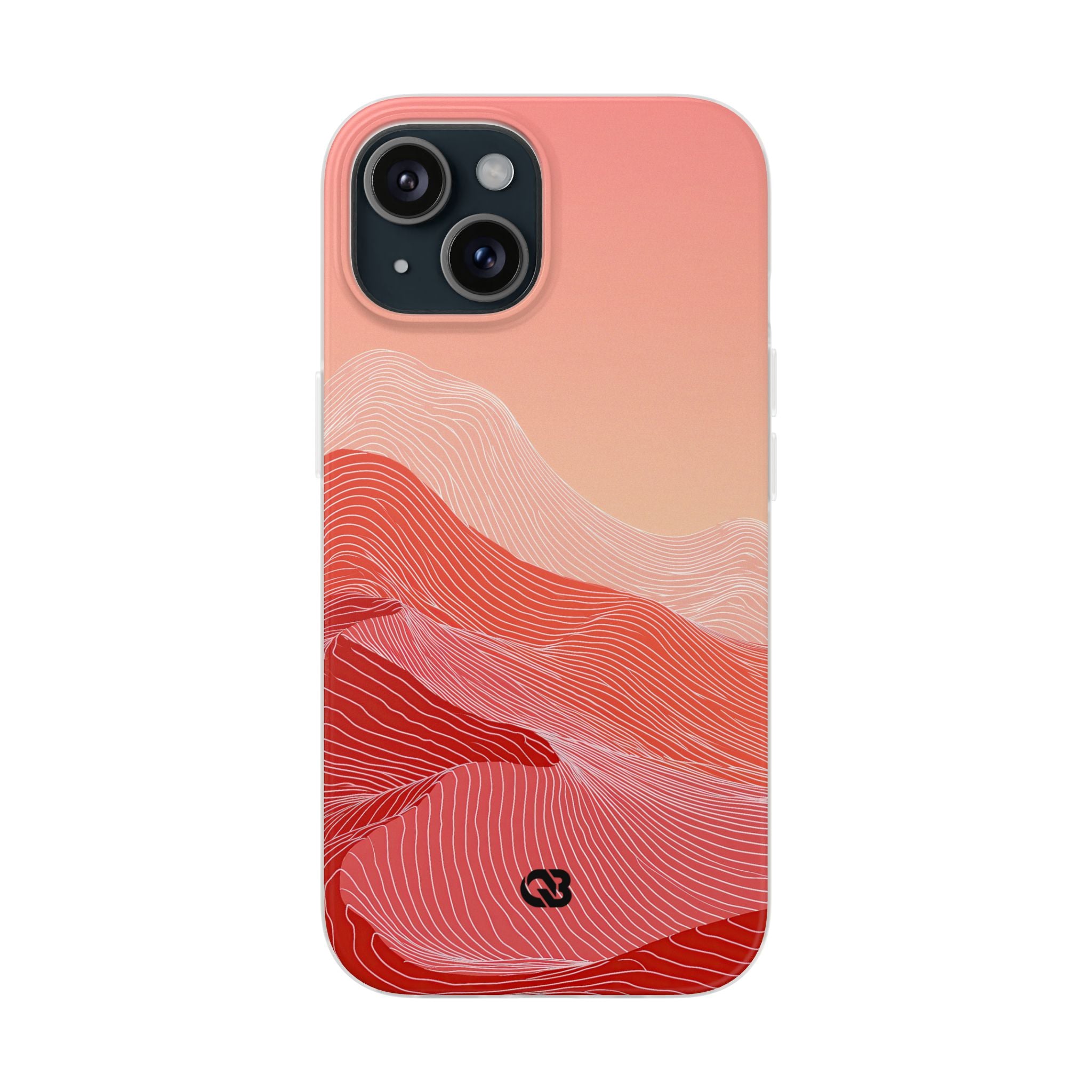 Red Lite Phone Case for iPhone - Crimson Ridge Contour