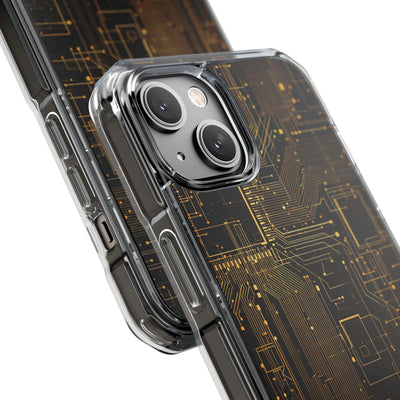 Gold Impact MagSafe Phone Case for iPhone - Amber Core Mainframe