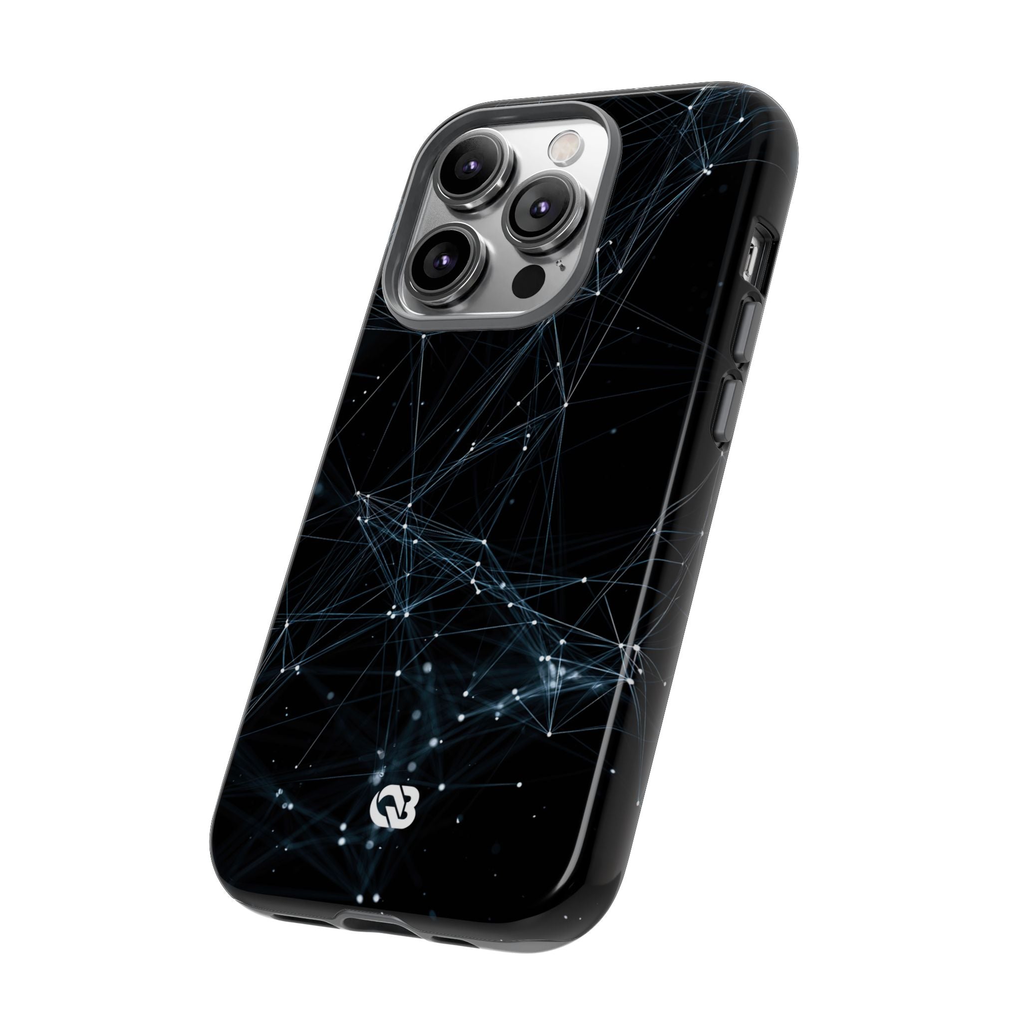 Black Tough Phone Case for iPhone - Arctic Neural Mesh