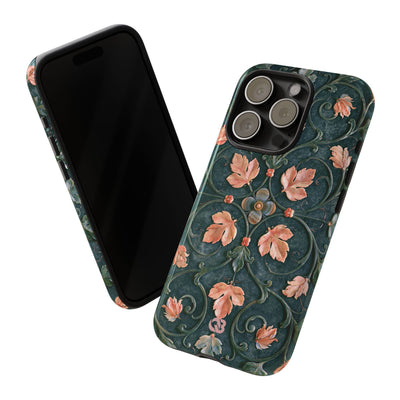Florentine Rose Arabesque · Tough Phone Case for iPhone · Green