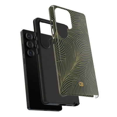 Green Tough Phone Case for Samsung - Dark Olive Plume