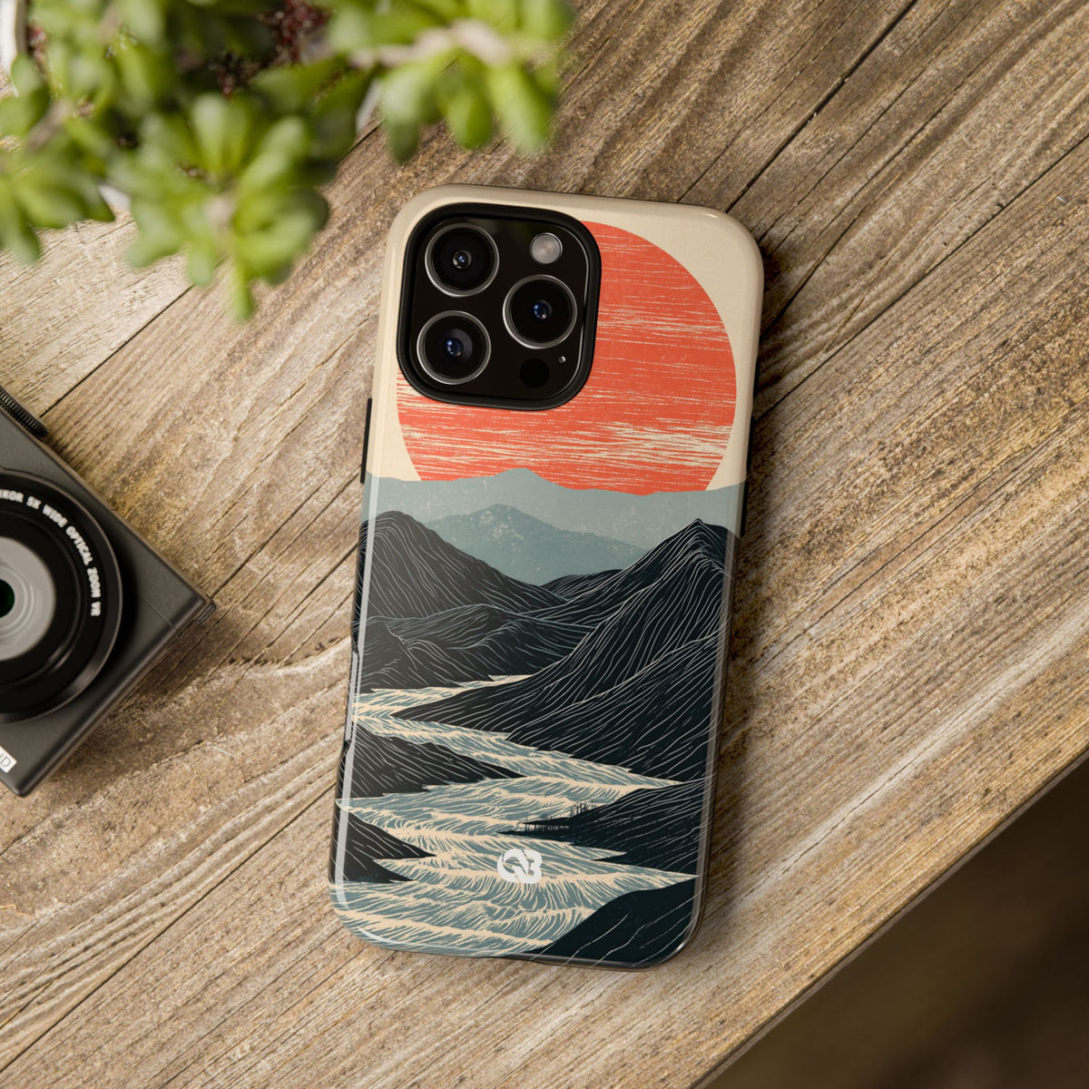 Crimson Ridge Horizon · Tough Phone Case for iPhone · Black