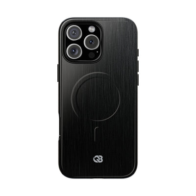 Obsidian Brushed Steel · Tough 2.0 Magnetic Phone Case for iPhone · Black