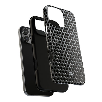 Silver Tough 2.0 Magsafe Phone Case for iPhone - Brutalist Steel Mesh