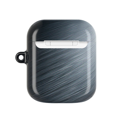 Brushed Obsidian Steel · Hard Case for AirPods & AirPods Pro · Grey