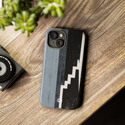 Grey Tough Phone Case for iPhone - Industrial Concrete Void