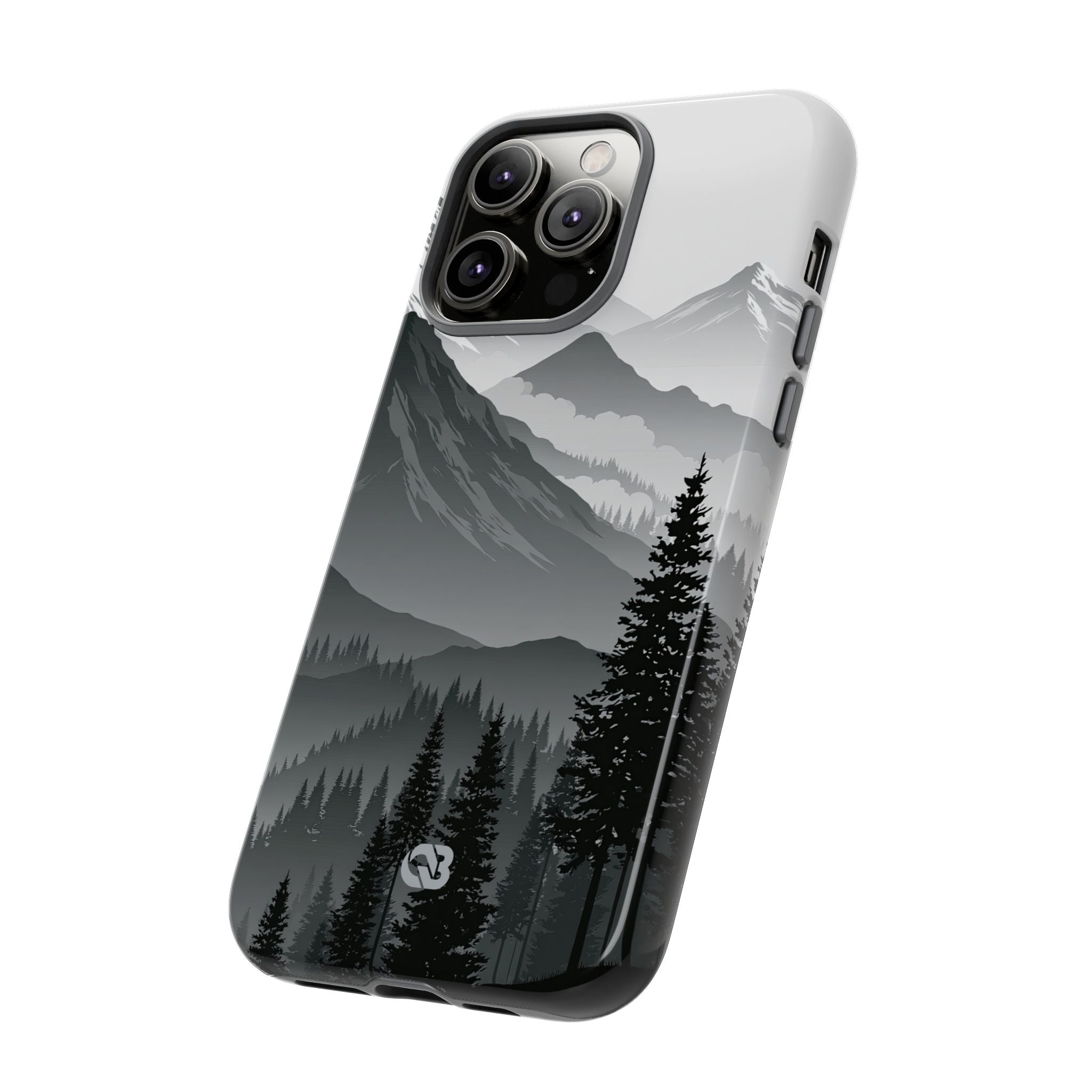 Grey Tough Phone Case for iPhone - Granite Ridge Mist